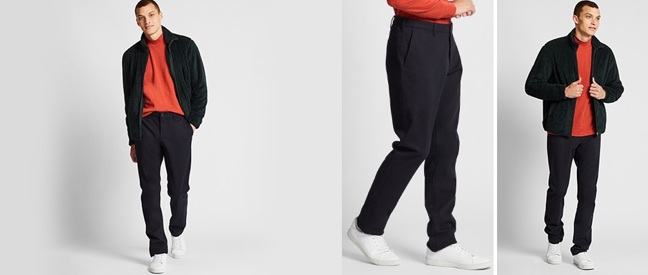 WINDPROOF STRETCH SLIM FIT CHINO TROUSERS