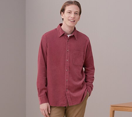 mens pink chambray shirt