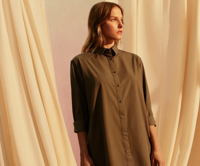 MERCERISED COTTON SHORT SLEEVED MAXI T-SHIRT DRESS