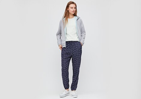 DRAPE DOTTED PRINT JOGGERS