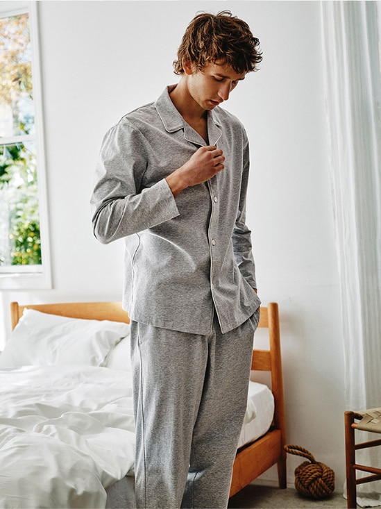 Hommes Pyjama Vêtement D'Intérieur Pantalon Lacet Desseré