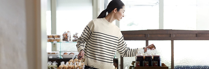 striped washable knit jumper