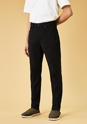 mens high waisted jeans black