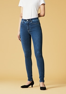 De Bijenkorf Vêtements Pantalons & Jeans Jeans Skinny Jean skinny avec délavage foncé et stretch 