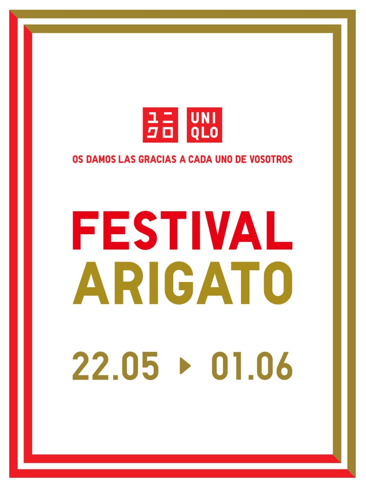 logo del Festival Arigato con el periodo en que se celebra, del 22 de mayo al 1 de junio