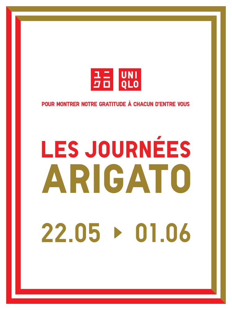 Logo des Journées Arigato indiquant les dates de l'évènement, à savoir du 22 mai au 1er juin.