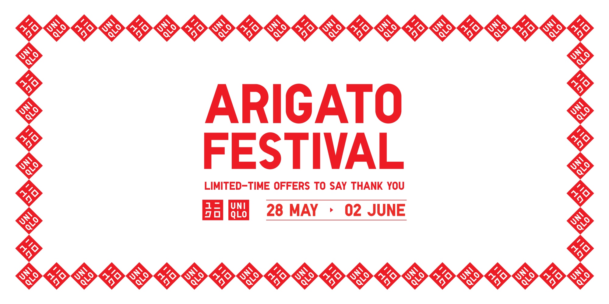 Arigato festival offers to say thank you from may 28th to june 2nd