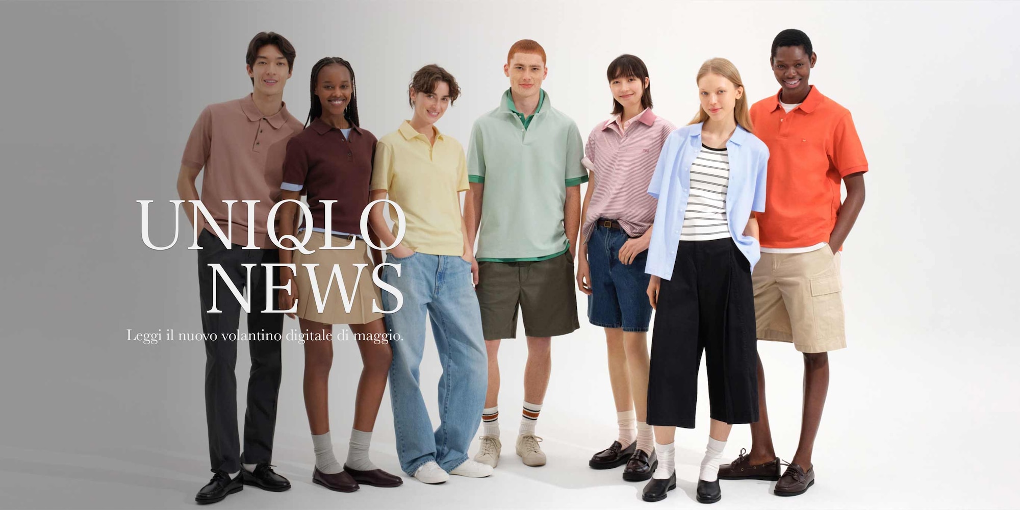 modelli che indossano vestiti estivi e sopra la scritta bianca UNIQLO news