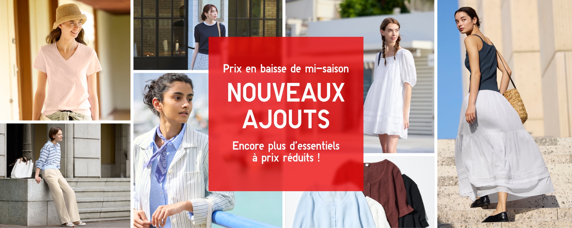 un collage de looks estivaux : Prix en baisse de mi-saison - Nouveaux ajouts - Encore plus d'essentiels à prix réduits !