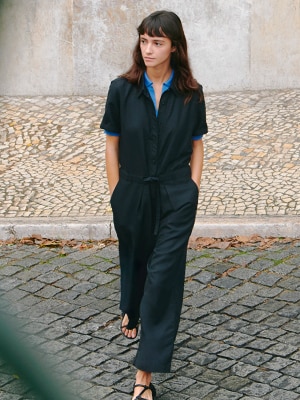 484186 W's CDC PJ linen blend jumpsuit