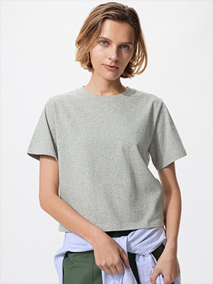 483464 Washed Cotton Boxy T-Shirt