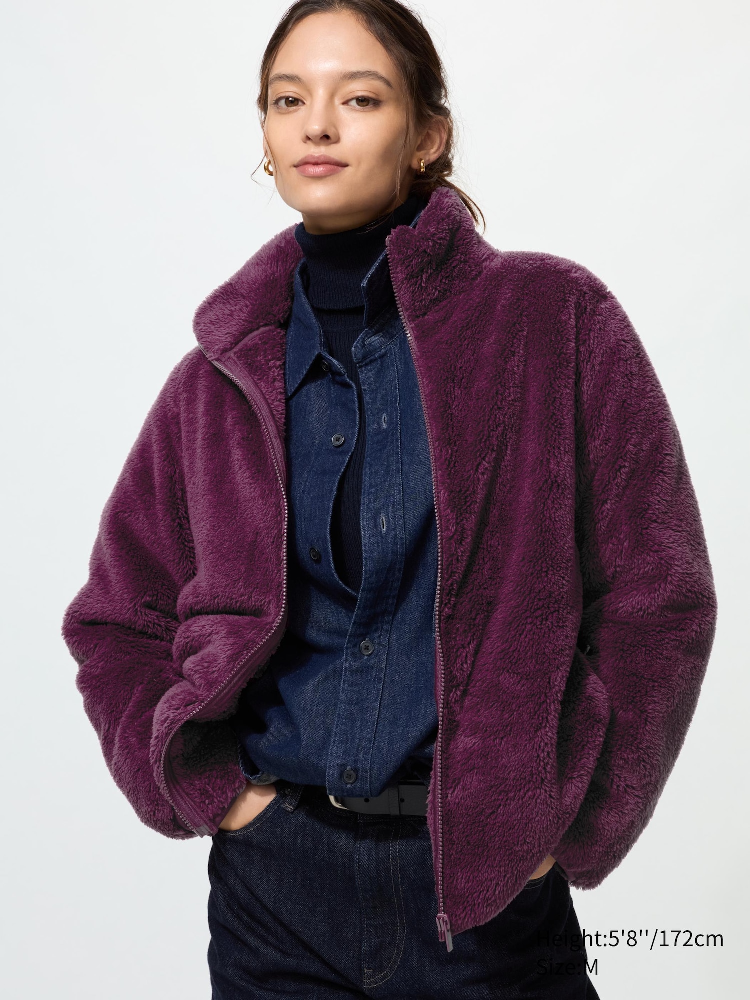 Fluffy Yarn Fleece Full-Zip Jacket