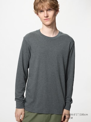 Soft Brushed Crew Neck T-Shirt (Long Sleeve)