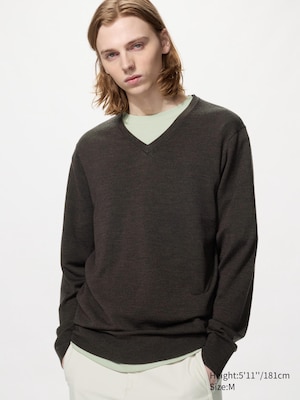 100% Merino V Neck Jumper