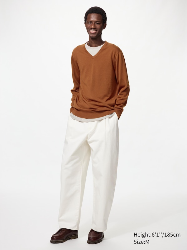 100% Merino V Neck Jumper