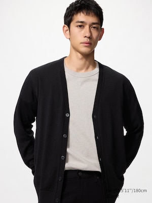 100% Merino V Neck Cardigan