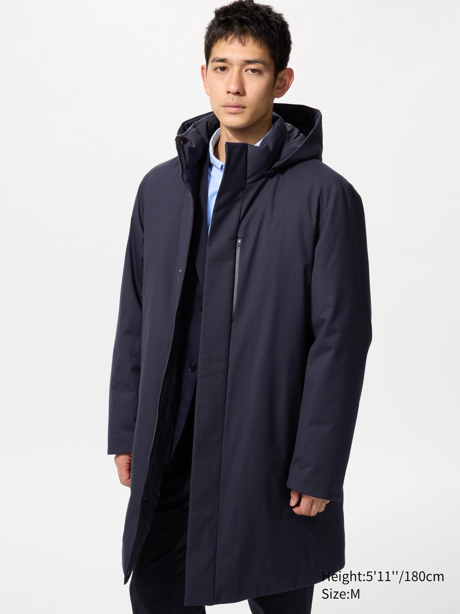 Down hooded coat online