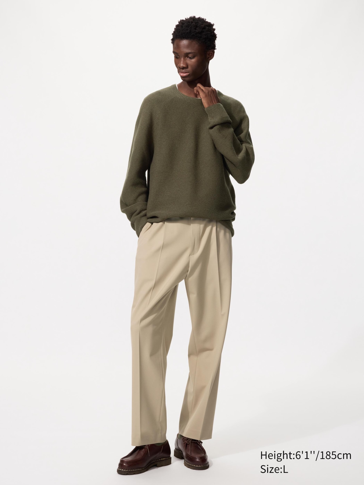 Men's Pleated Wide Trousers | UNIQLO UK Men's Pleated Wide Trousers | UNIQLO UK