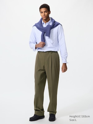 Pleated Wide Trousers (Longer)
