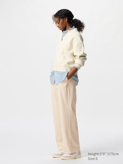 Pleated Wide Trousers (Longer)