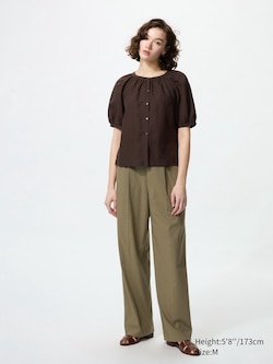 Pleated Wide Trousers (Longer)