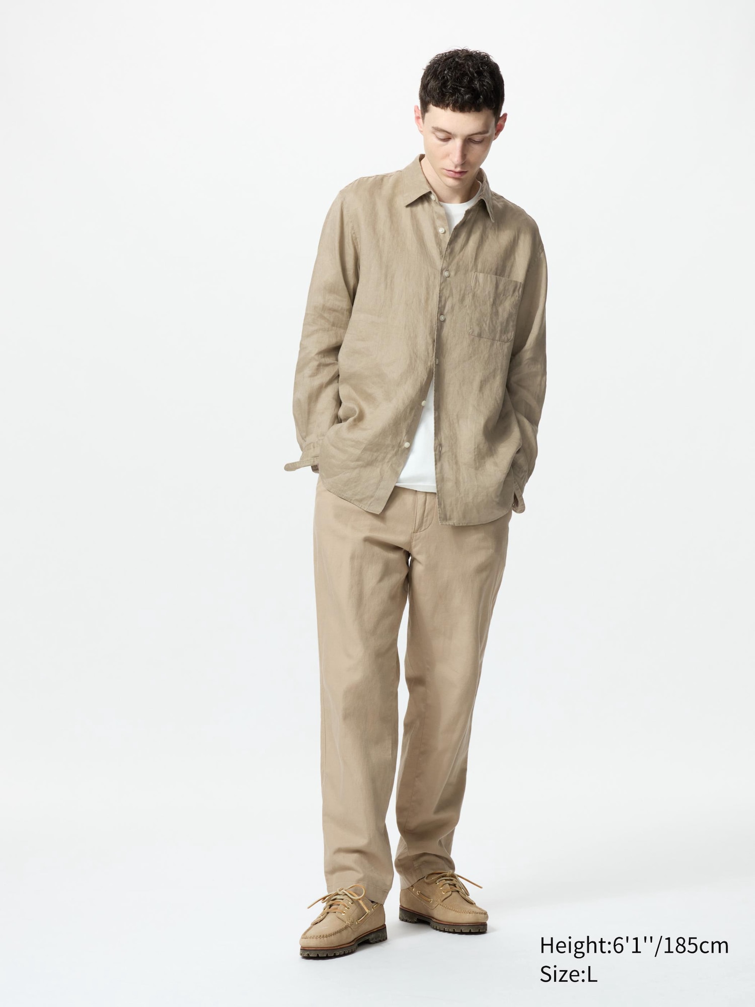 Linen Blend Relaxed Trousers