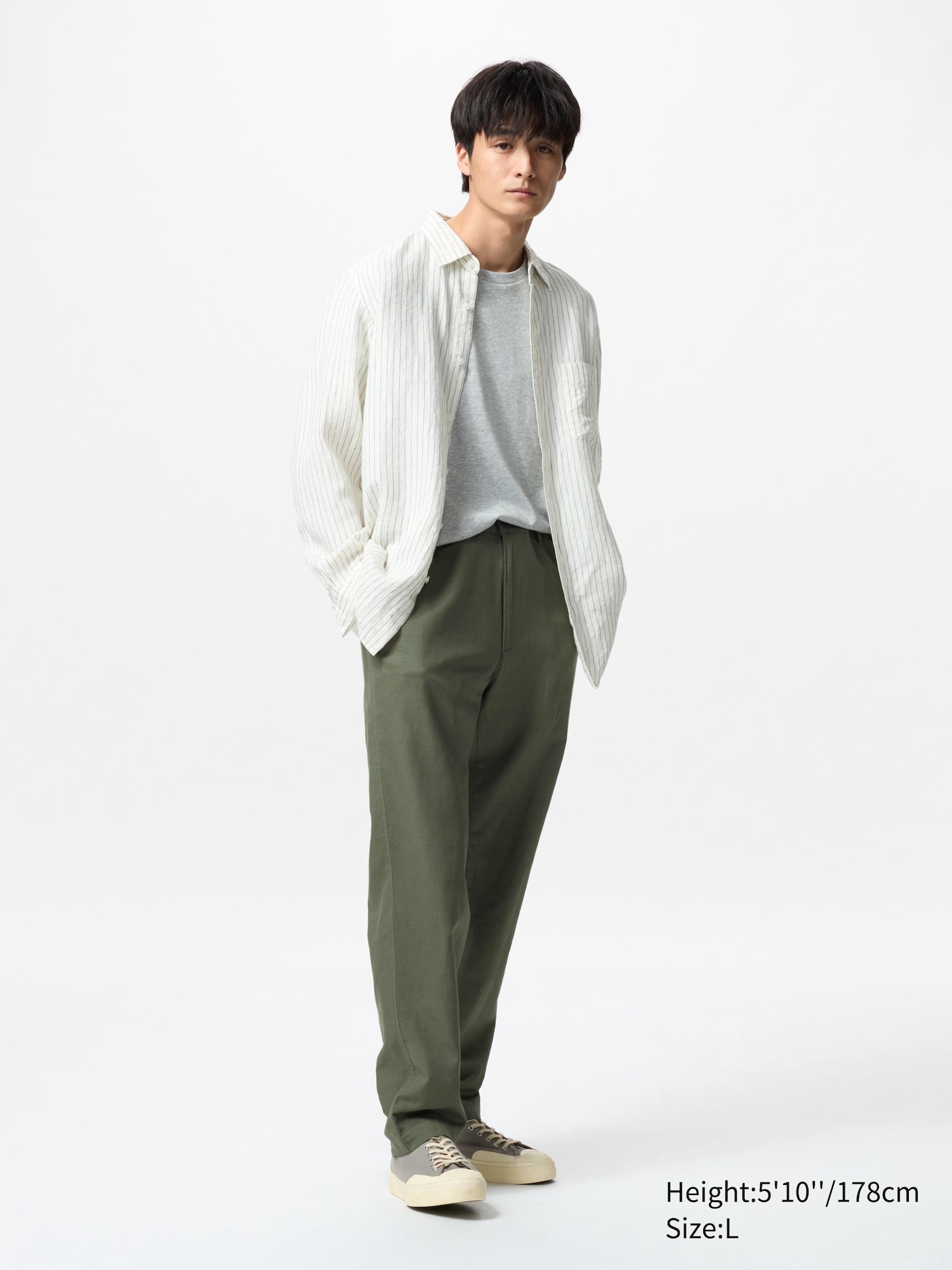 Linen Blend Relaxed Trousers