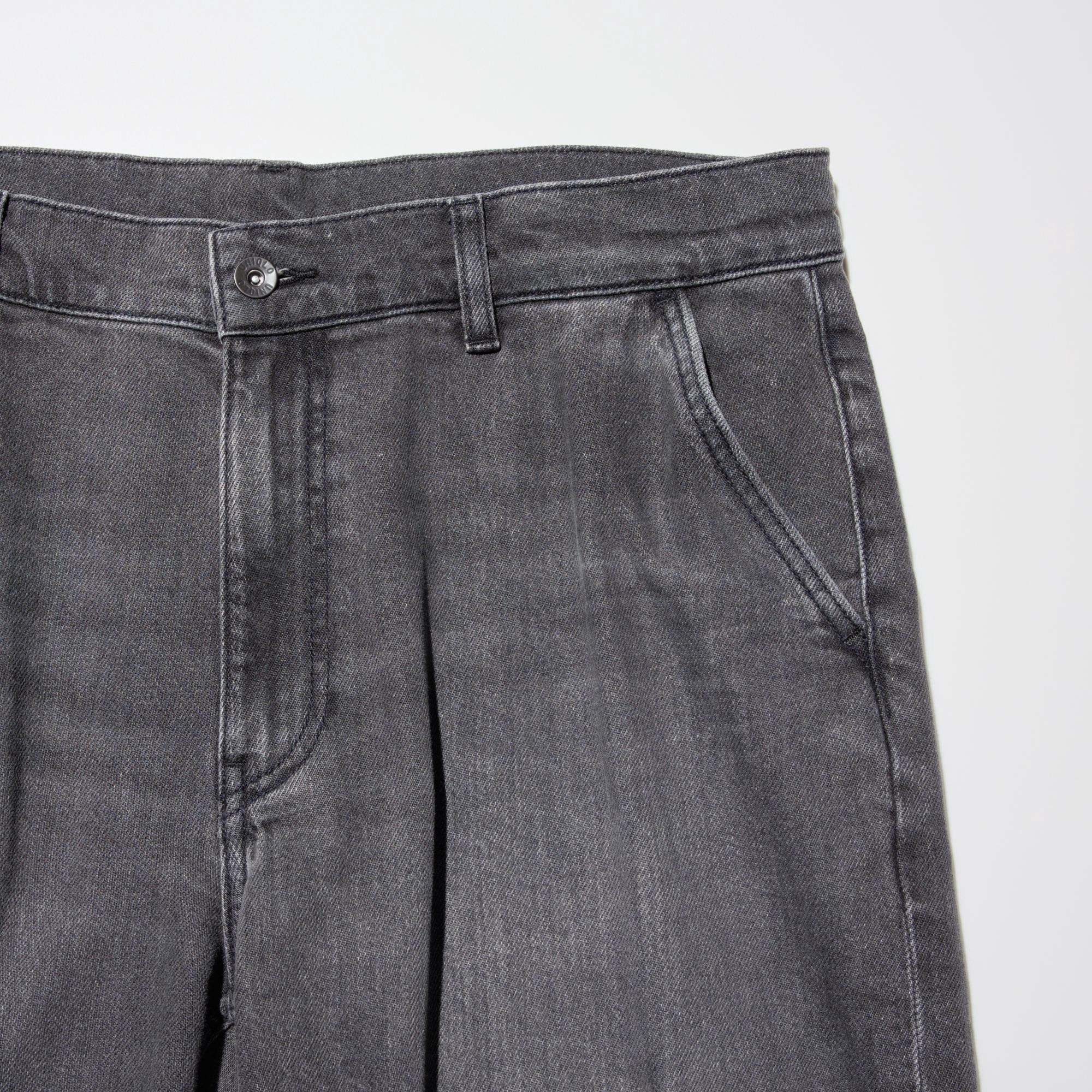 Men's Relaxed Wide Ankle Jeans | UNIQLO UK