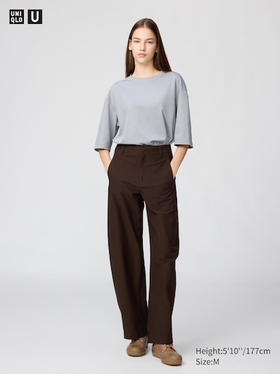 U AIRism Cotton Oversized Crew Neck Half-Sleeve T-Shirt