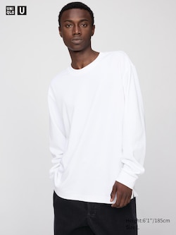 AIRism Cotton Crew Neck T-Shirt (Long Sleeve)