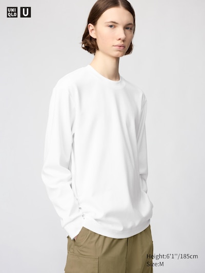 AIRism Cotton Crew Neck T-Shirt (Long Sleeve)
