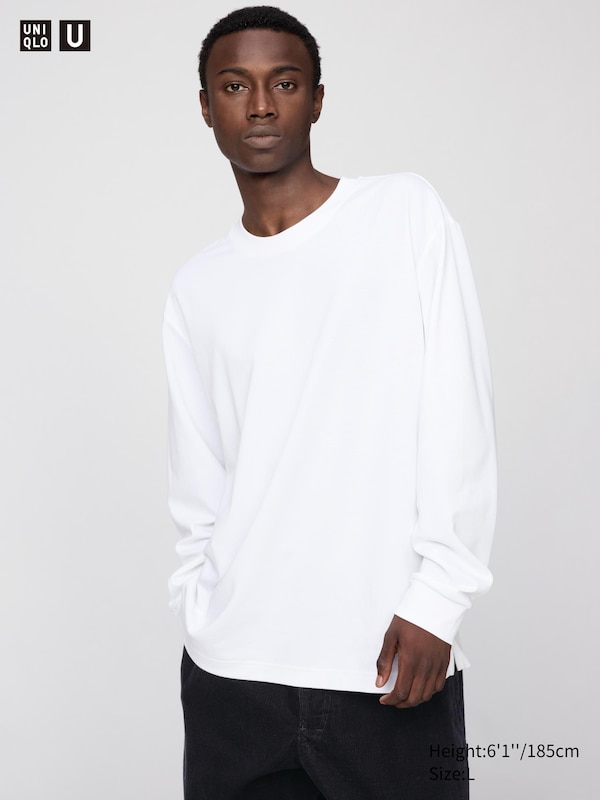 AIRism Cotton Crew Neck T-Shirt (Long Sleeve)