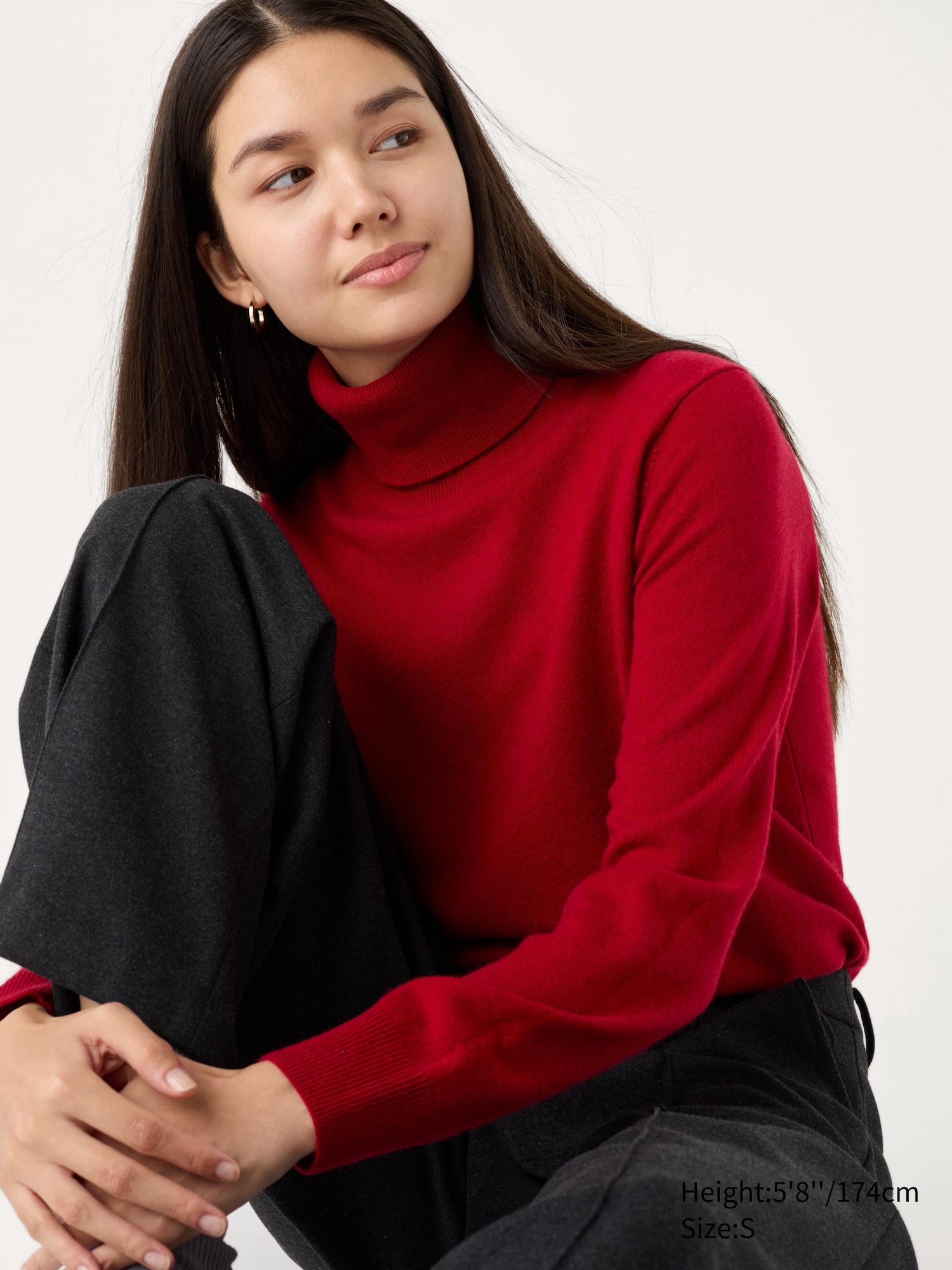 Women s Cashmere Turtleneck Jumper UNIQLO UK