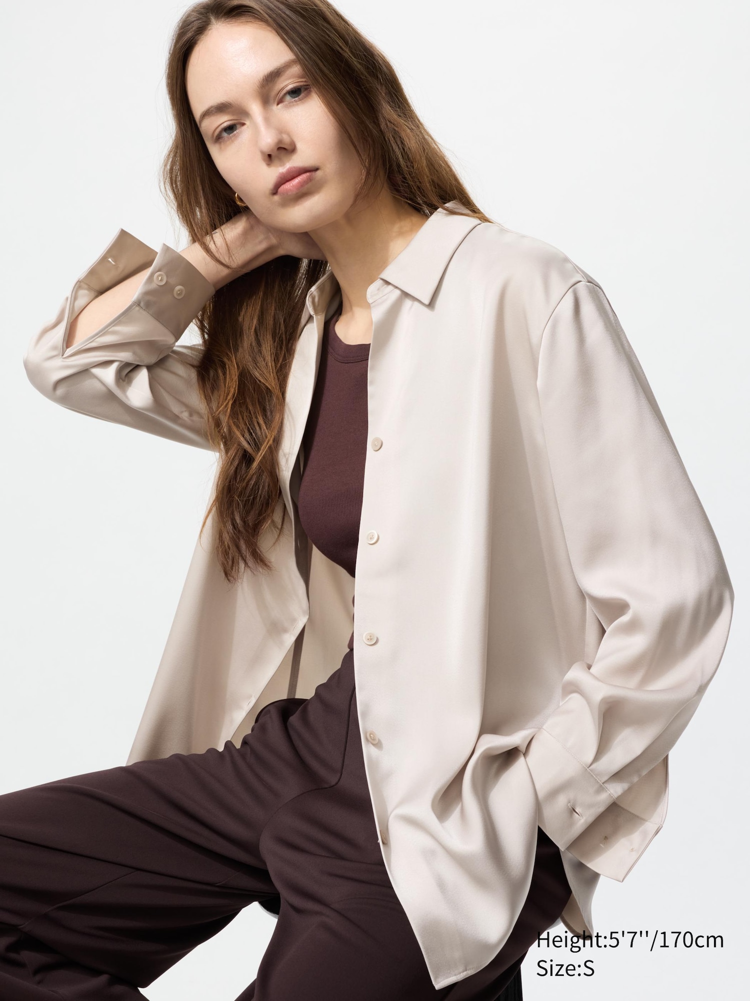 women's satin blouse long sleeve