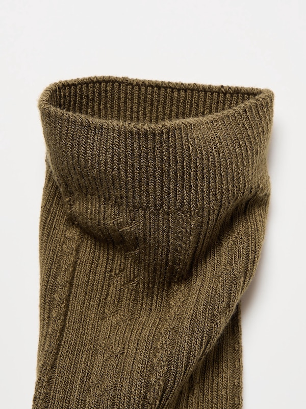HEATTECH Socks (Cable Ribbed)