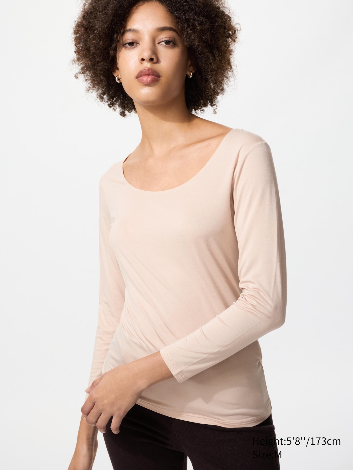 Women's HEATTECH Scoop Neck T-Shirt (Long Sleeve) | UNIQLO UK