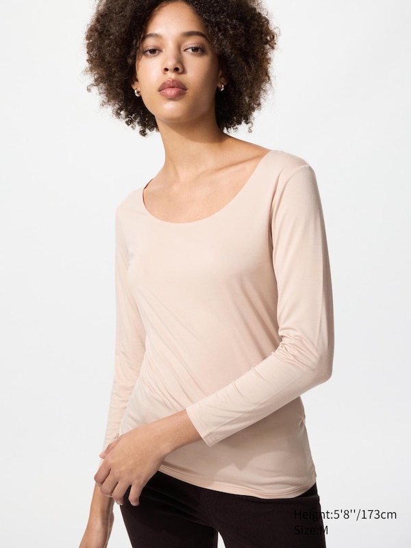 HEATTECH Scoop Neck T-Shirt (Long Sleeve)