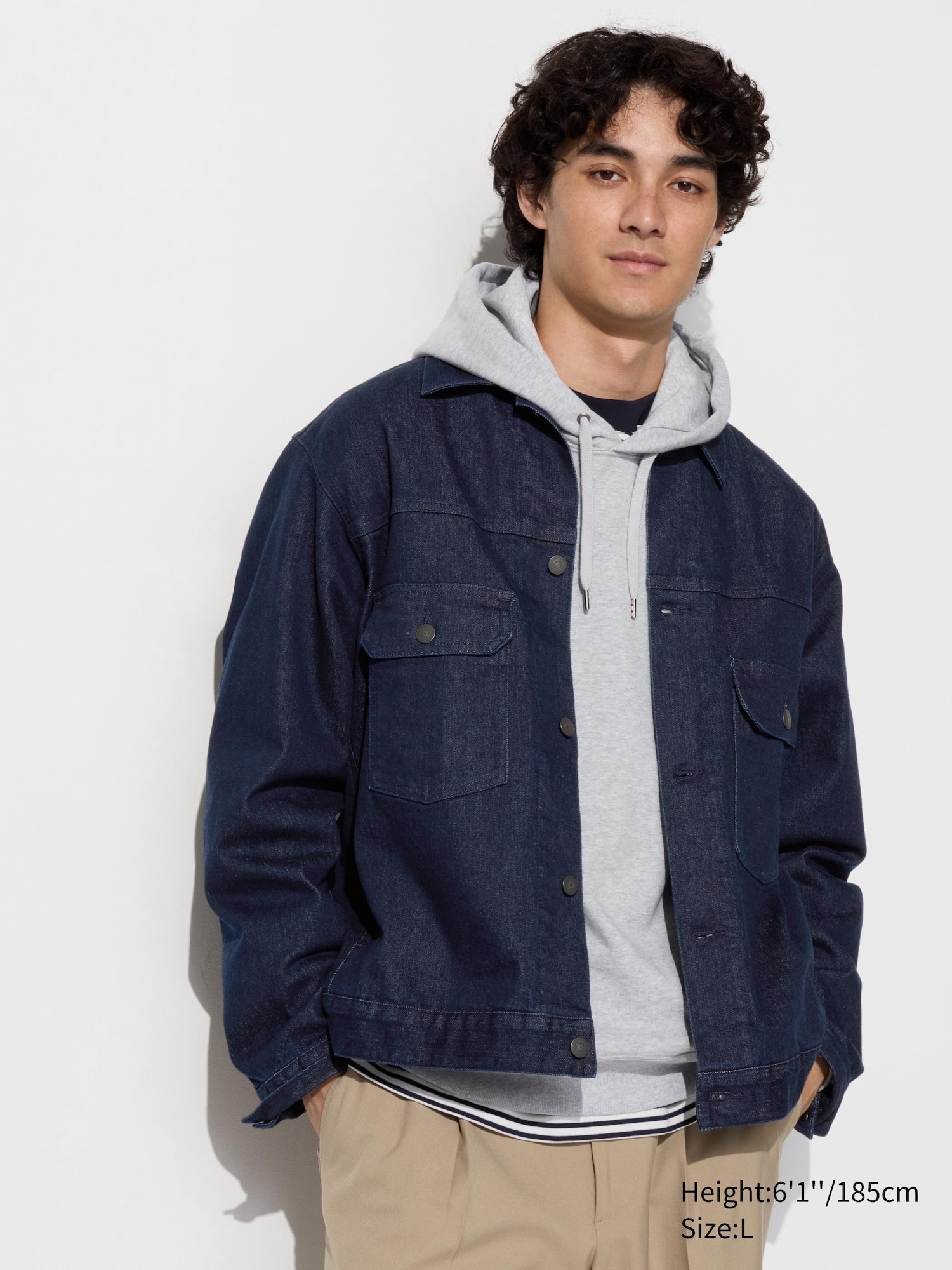 Men s Denim Trucker Jacket UNIQLO UK