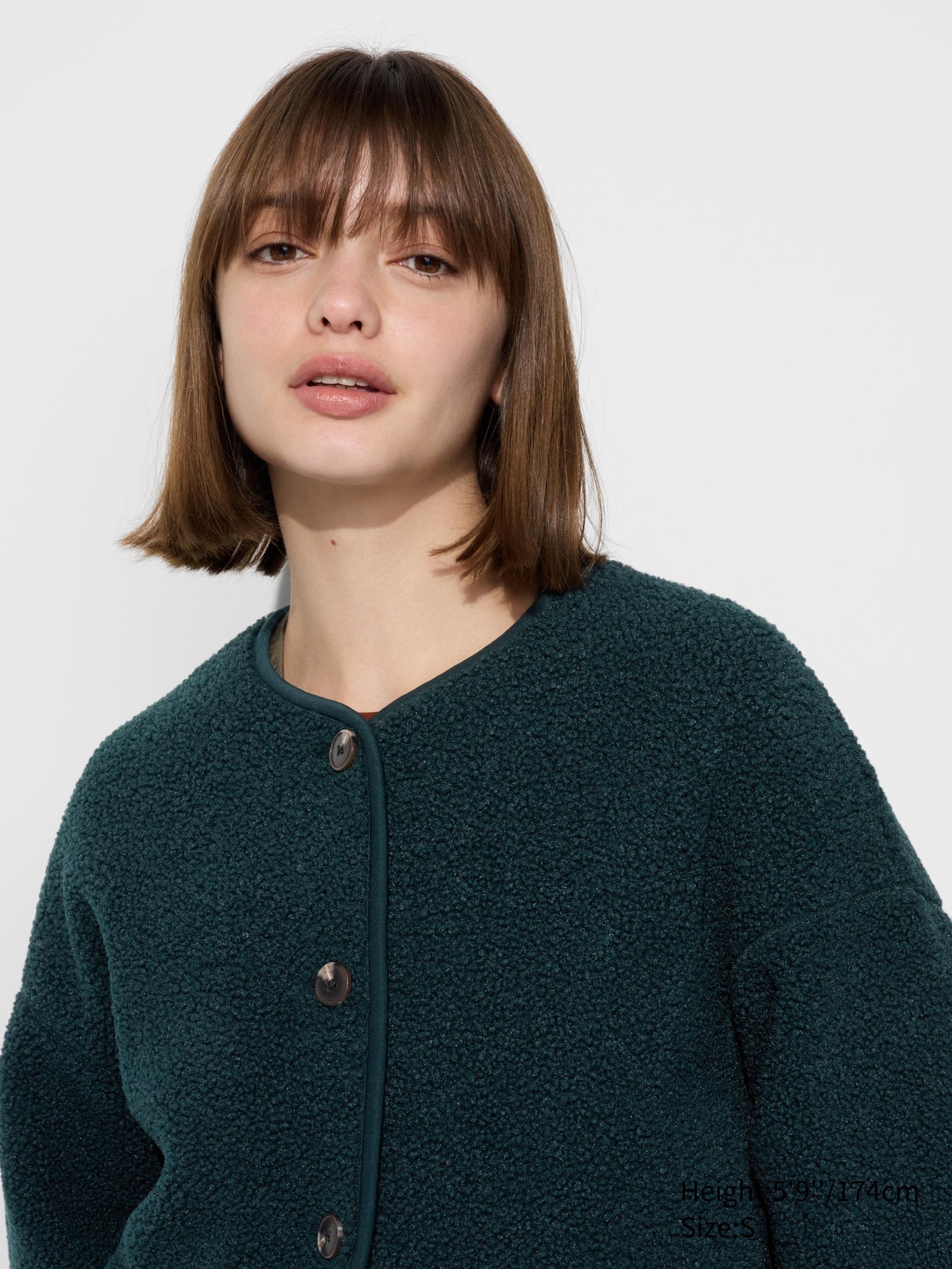 Pile lined fleece cardigan shop