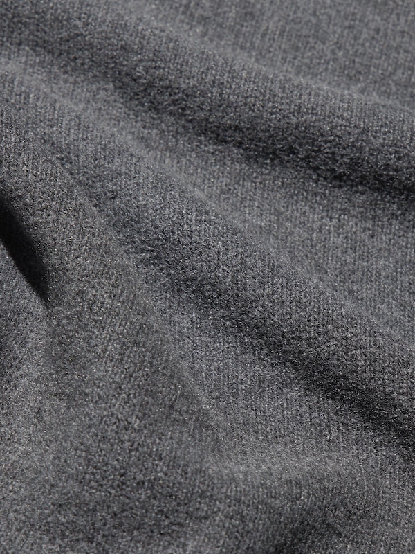 Soft Knit Fleece Ribbed High Neck T-Shirt (Long Sleeve)