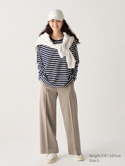 Brushed Jersey Wide Trousers
