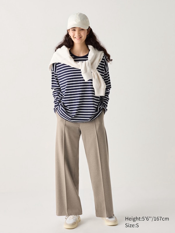 Brushed Jersey Wide Trousers