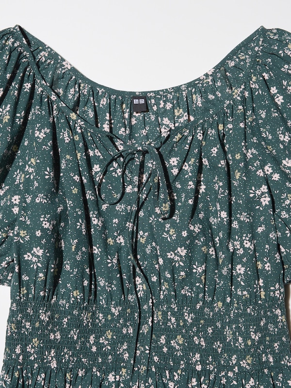 Volume Sleeve Dress (Printed)