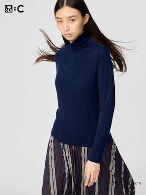 HEATTECH Extra Warm Cashmere Blend Turtleneck T-Shirt (Long Sleeve)