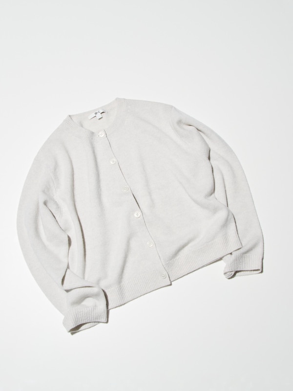 100% Cashmere Crew Neck Short Cardigan