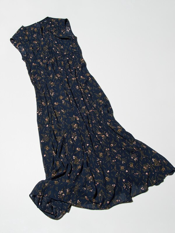 Printed Flared Dress (Sleeveless)