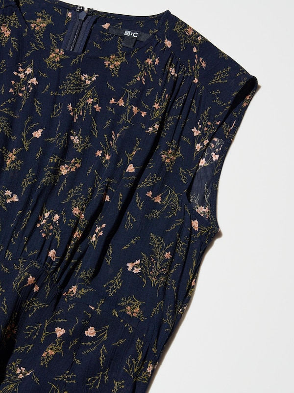 Printed Flared Dress (Sleeveless)