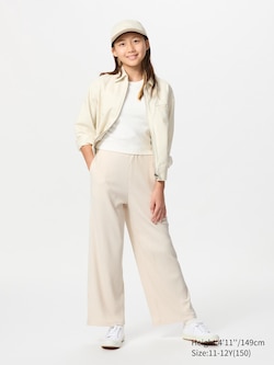 Girls Ribbed Wide Trousers
