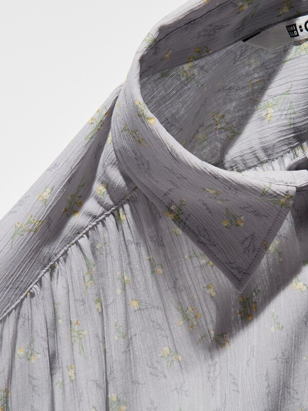 Printed Sheer Blouse