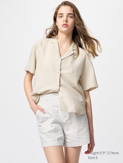 Linen Cotton Shorts (Stripe)